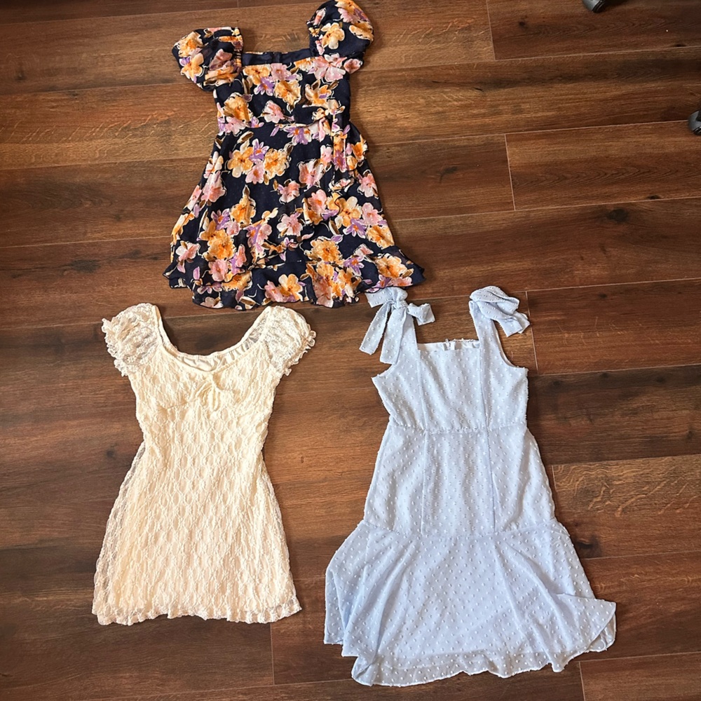 Carter's Kids Formal Dresses - Floral, Cream, and Light Blue